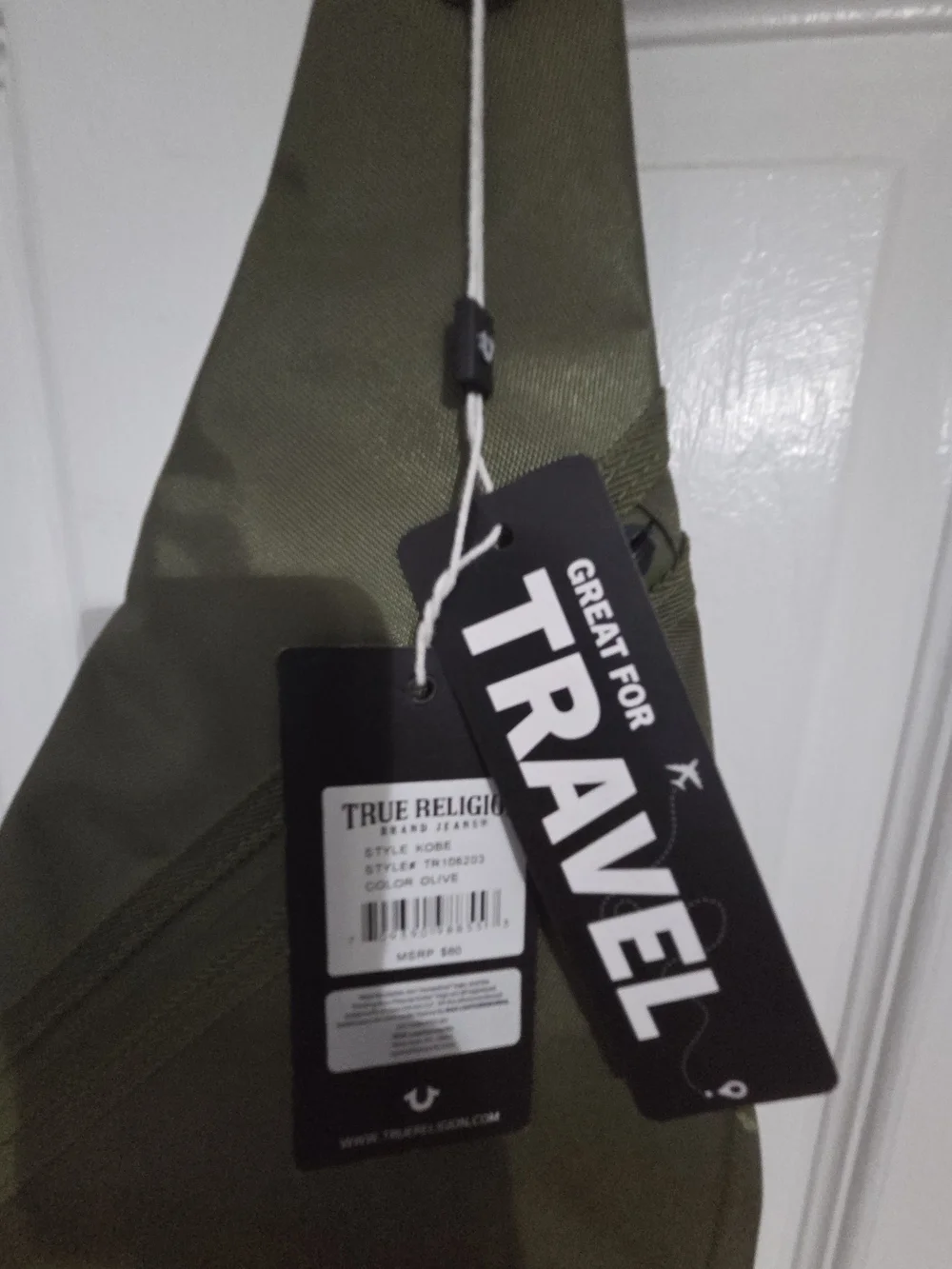 NEW True Religion Olive Green Tactical Sling Bag Single-strap Crossbody. Unisex